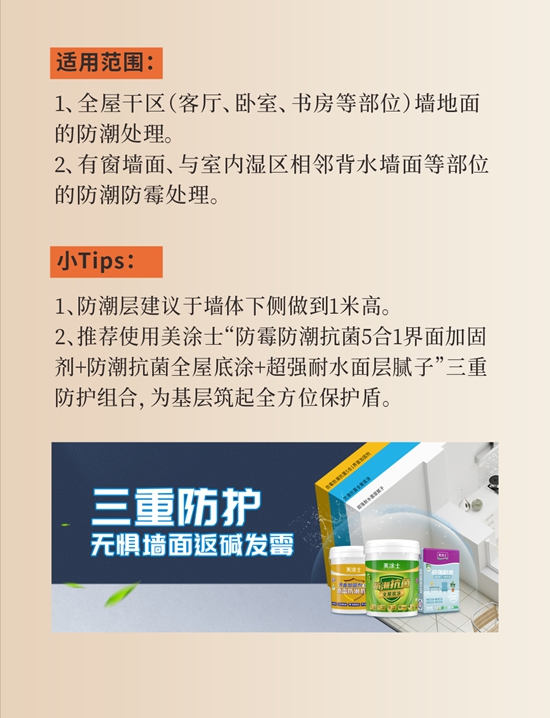 防潮、抗裂、接縫、防脫，牆麵弊病一步搞定！