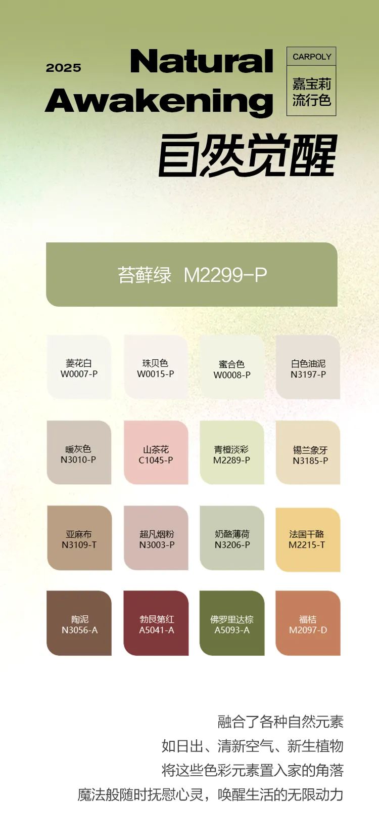 引領審美潮流，嘉寶莉2025流行色重磅發布！