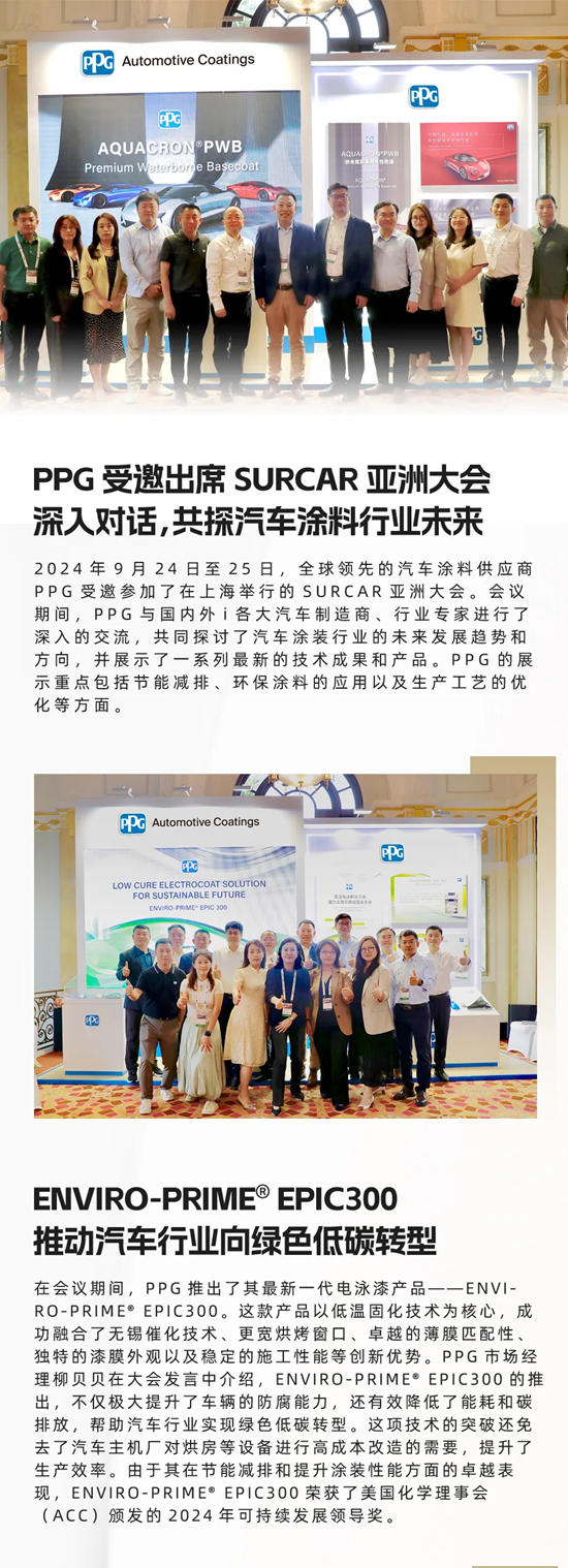 PPG受邀出席SURCAR亞洲大會：深入對話，共探汽車塗料行業未來