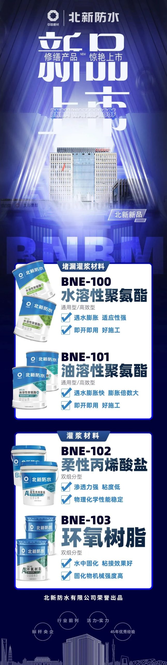 北新防水四款修繕新品上市，助力城市煥新！