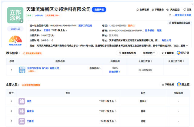 股東變更！南北布局！立邦最大汽車塗料生產基地一期項目啟動試生產