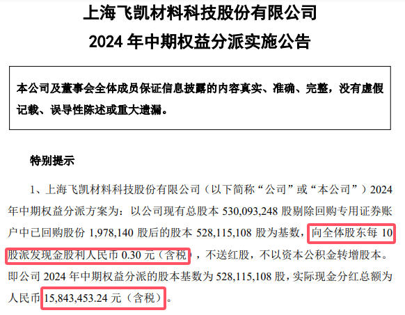 光纖塗料龍頭上市十年來，首次年中分紅