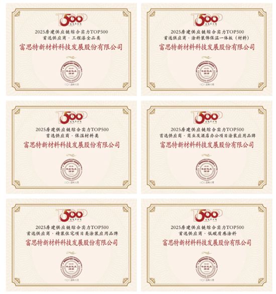 富思特15年蟬聯TOP500首選品牌，戰略合作高增長性持續領跑！