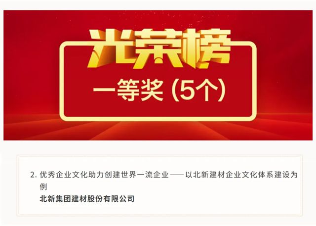 北新建材榮獲中國建材集團“善思”政研課題優秀成果一等獎