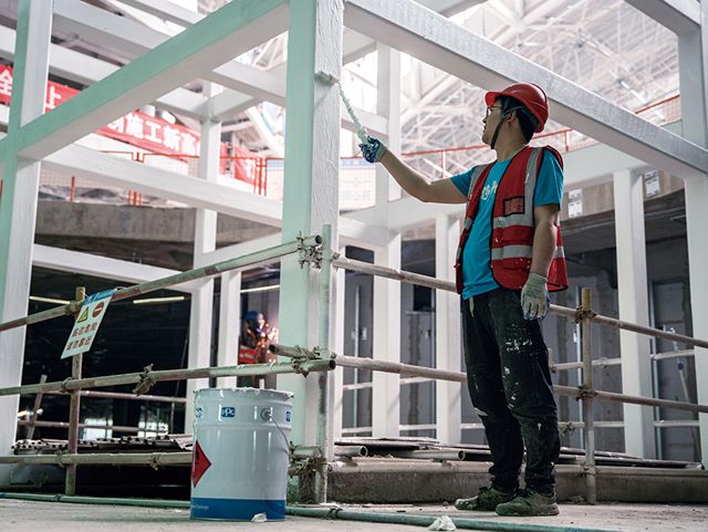 重慶江北國際機場T3B航站樓鋼結構防火保護工程取得先進示範成果