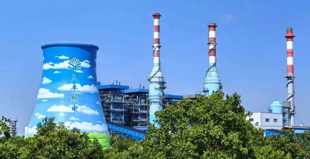 魚童助力寧波久豐熱電冷卻塔“美顏”成功！“綠色”畫卷為城市添彩！