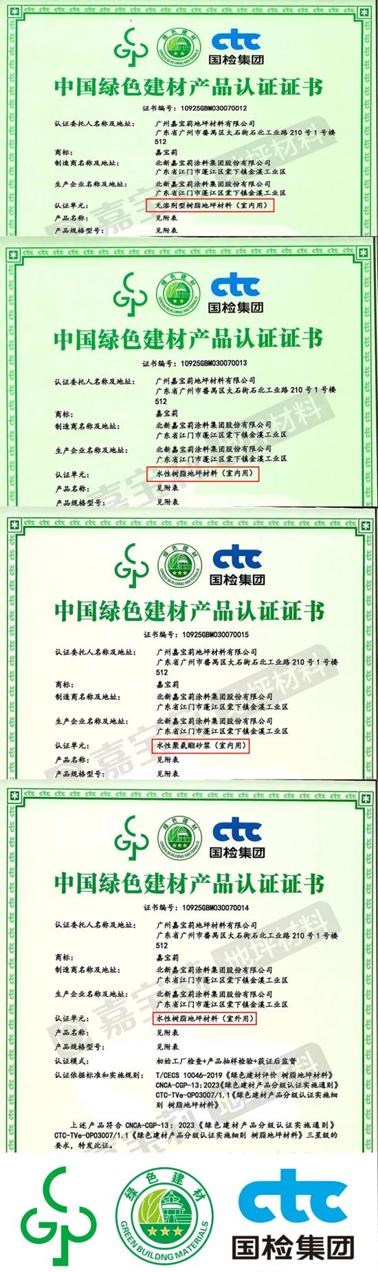 嘉寶莉 | 全線，綠了