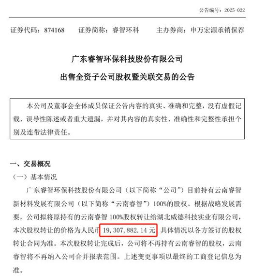 1931萬出售子公司！睿智環科轉型船舶塗料能否逆風翻盤？