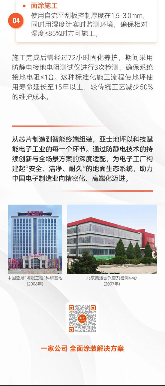 科技護航精密製造：亞士防靜電地坪為電子工廠築牢安全防線