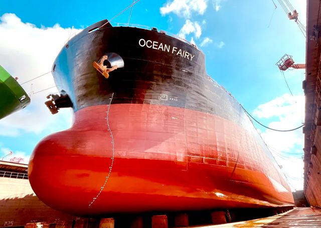 魚童有機矽低阻防汙漆助87000DWT“OCEAN FAIRY”輕盈破浪